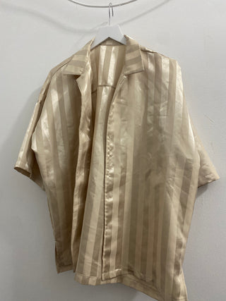 Button Shirt | Champaign Stripe | Sample Sale - MENAGERIE Intimates MENS Lingerie