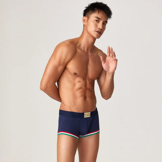 Men’s Cotton Boxer Briefs – Solid Color Streetwear Style