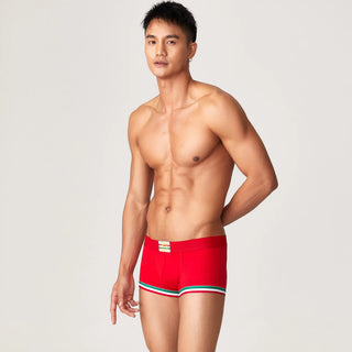 Men’s Cotton Boxer Briefs – Solid Color Streetwear Style