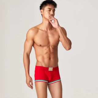 Men’s Cotton Boxer Briefs – Solid Color Streetwear Style