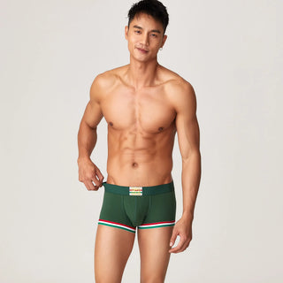 Men’s Cotton Boxer Briefs – Solid Color Streetwear Style