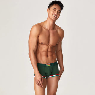 Men’s Cotton Boxer Briefs – Solid Color Streetwear Style