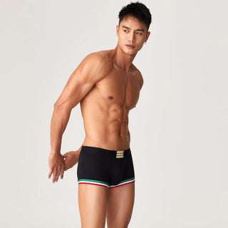 Men’s Cotton Boxer Briefs – Solid Color Streetwear Style