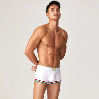 Men’s Cotton Boxer Briefs – Solid Color Streetwear Style