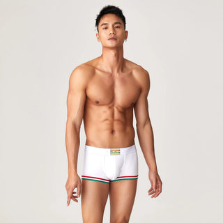 Men’s Cotton Boxer Briefs – Solid Color Streetwear Style