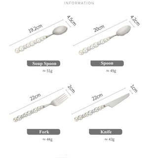 Luxury Natural Australian Pearls Cutlery Set | 3CARATS