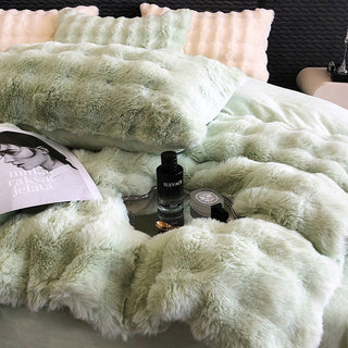 Luxury Soft Faux Rabbit Fur Duvet Cover Set | 3CARATS