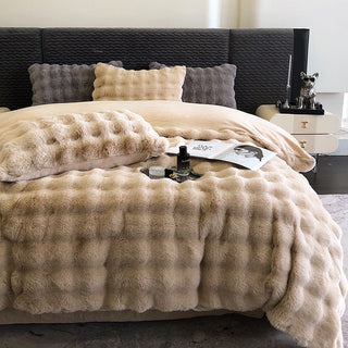 Luxury Soft Faux Rabbit Fur Duvet Cover Set | 3CARATS