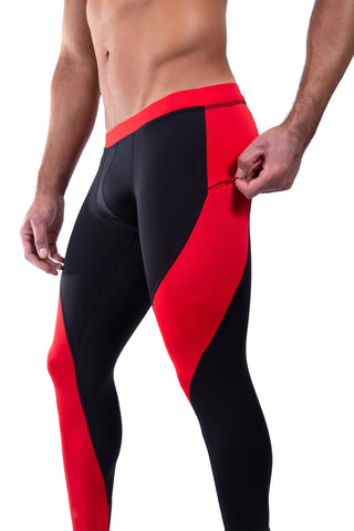 Meggings | Black on Red