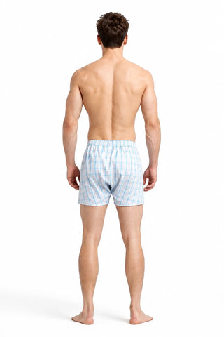 Men's Cotton Plaid Boxer Shorts