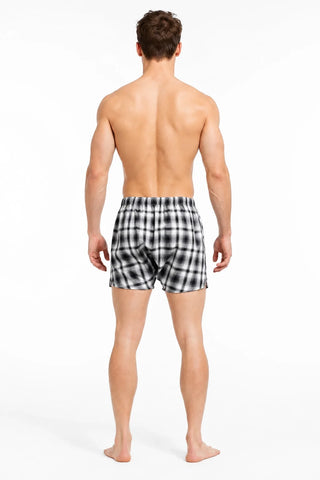 Men's Cotton Plaid Boxer Shorts