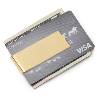 Stainless Steel Gold Engravable Money Clip - MENAGERIE Intimates MENS Lingerie