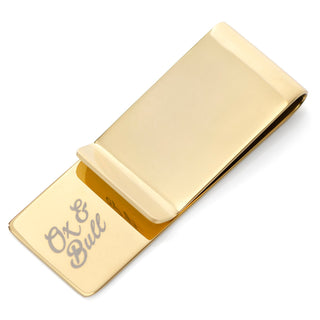 Stainless Steel Gold Engravable Money Clip - MENAGERIE Intimates MENS Lingerie