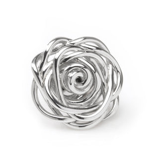 Sterling Silver Rose Lapel Pin