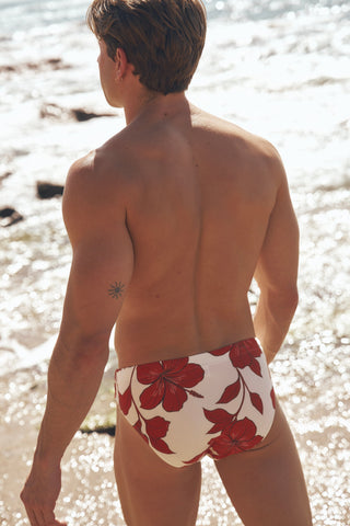 CARIOCA BOY SWIM BRIEF HIBISCUSS