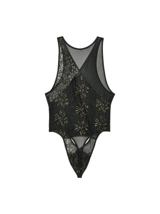 Pure Seduction | Thong Body Suit | Black + Gold