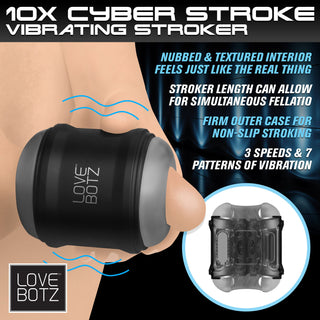 10X Cyber Stroke Vibrating Masturbator| LOVE BOTZ