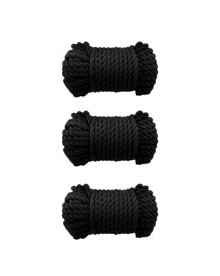 Cotton Shibari Bondage Rope | BLACK | 3 Pack