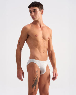 Bamboo Bikini Brief | Grey Marle - MENAGERIE Intimates MENS Lingerie