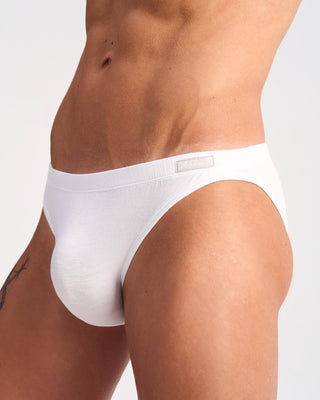 Bamboo Bikini Brief | White