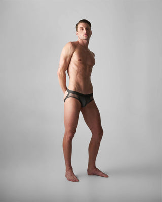 Edge Net Jock+Thong | Gunmetal