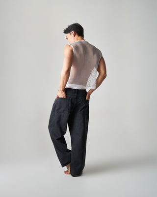 Edge Net Muscle Tank | Chalk - MENAGERIE Intimates MENS Lingerie