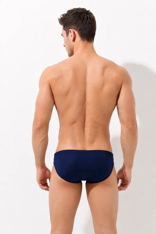 Sexy Low-Rise Swim Briefs for Men with Hollow Design