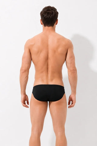 Sexy Low-Rise Swim Briefs for Men with Hollow Design