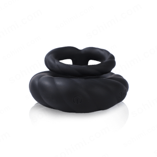 Adult Double Penis Ring Vibrator Cock Ring with 10 Vibration Modes