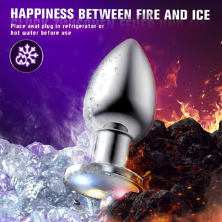 Anal Vibrator Sex Toy Butt Plug with Flashing Light Base - MENAGERIE Intimates MENS Lingerie