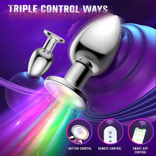 Anal Vibrator Sex Toy Butt Plug with Flashing Light Base - MENAGERIE Intimates MENS Lingerie