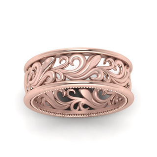 Antique Wide Filigree Band