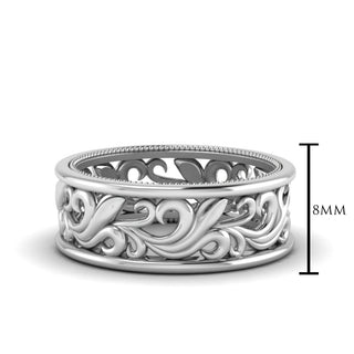 Antique Wide Filigree Band