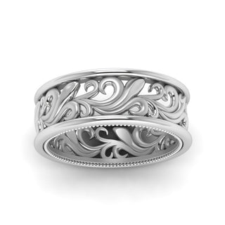 Antique Wide Filigree Band