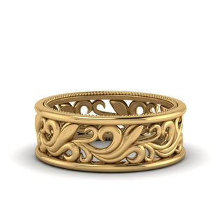 Antique Wide Filigree Band
