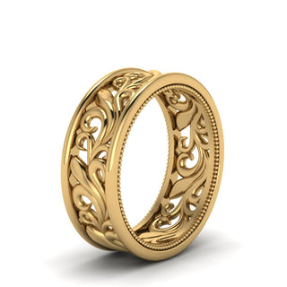 Antique Wide Filigree Band