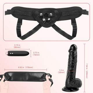 Vibrating Dildo | Strap-On + Harness Set
