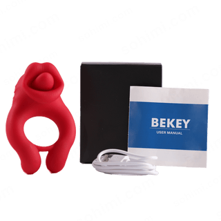BEKEY| Penis Ring with Clitoris Testicle Stimulator for Couples