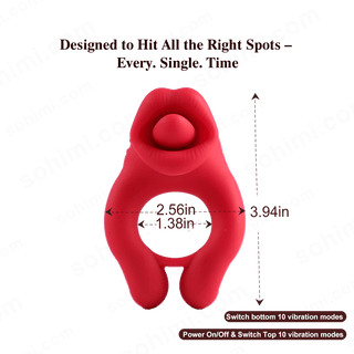 BEKEY| Penis Ring with Clitoris Testicle Stimulator for Couples