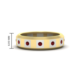 Bezel Round Mens Wedding Ring - MENAGERIE Intimates MENS Lingerie