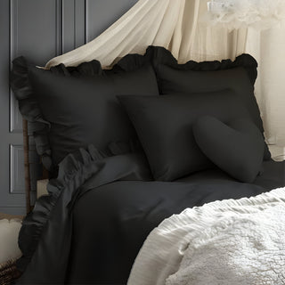 400TC Cotton Sateen Ruffle Duvet Cover Set