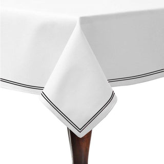 Double Embroidery Border Poly Cotton Sateen Solid Table Cloth