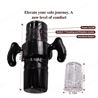 BLACK KNIGHT Automatic Masturbator | Dual Motor Thrust & Rotate