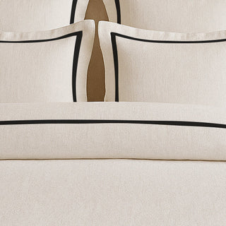 Linen Frame Trim Duvet Cover Set