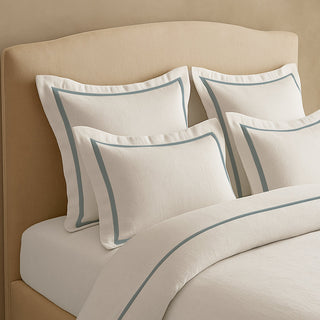 Linen Frame Trim Duvet Cover Set