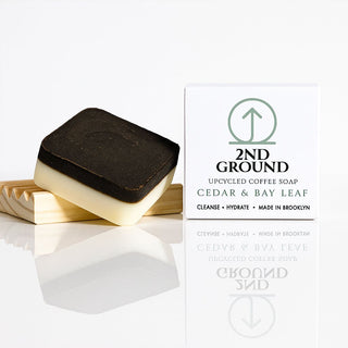 Cedar + Bay Leaf | Coffee Soap | Exfoliating, Hydrating, Zero-Waste