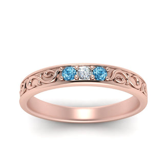 Classic Mens 3 Stone Wedding Band - MENAGERIE Intimates MENS Lingerie