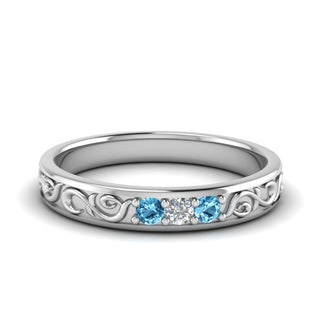 Classic Mens 3 Stone Wedding Band - MENAGERIE Intimates MENS Lingerie