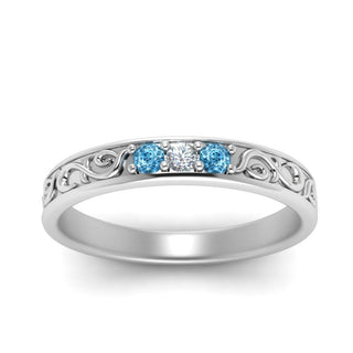 Classic Mens 3 Stone Wedding Band - MENAGERIE Intimates MENS Lingerie