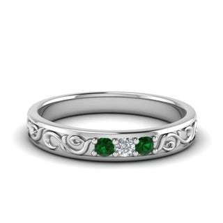 Classic Mens 3 Stone Wedding Band - MENAGERIE Intimates MENS Lingerie